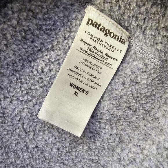 Patagonia Better Sweater Womens XL Light Purple Mauve 1/4 Zip Fleece Pullover - Picture 8 of 12